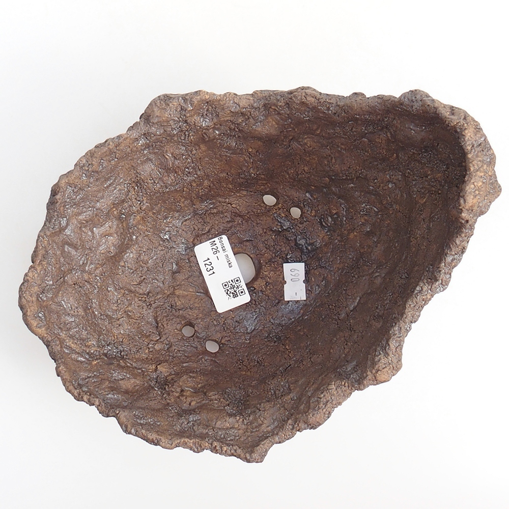 Keramisch Schelp 20 x 16 x 17 cm , kleur bruin