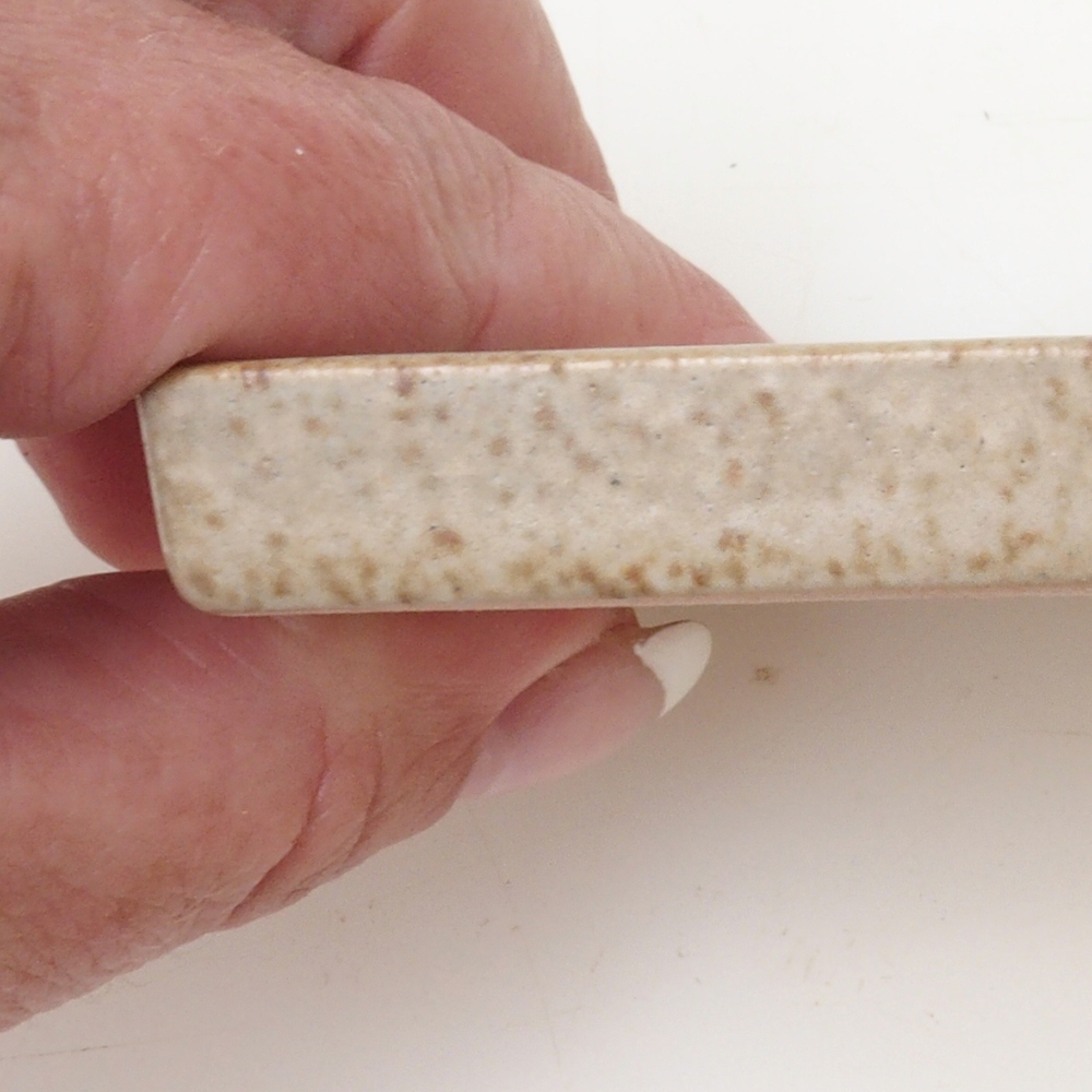 Bonsai schotel vierkant S - 8 x 8 x 1 cm - beige