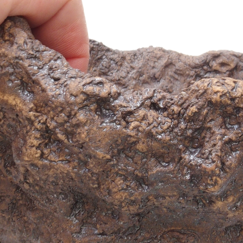 Keramisch Schelp 18 x 17 x 17,5 cm , kleur bruin