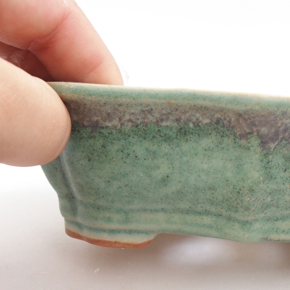 Bonsaischaal van keramiek 22 x 17 x 5 cm, groen