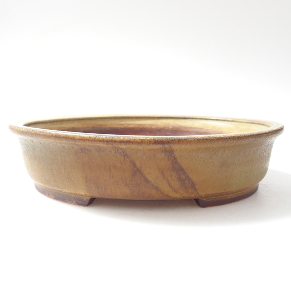 Bonsaischaal van keramiek 21 x 19 x 5 cm, groen