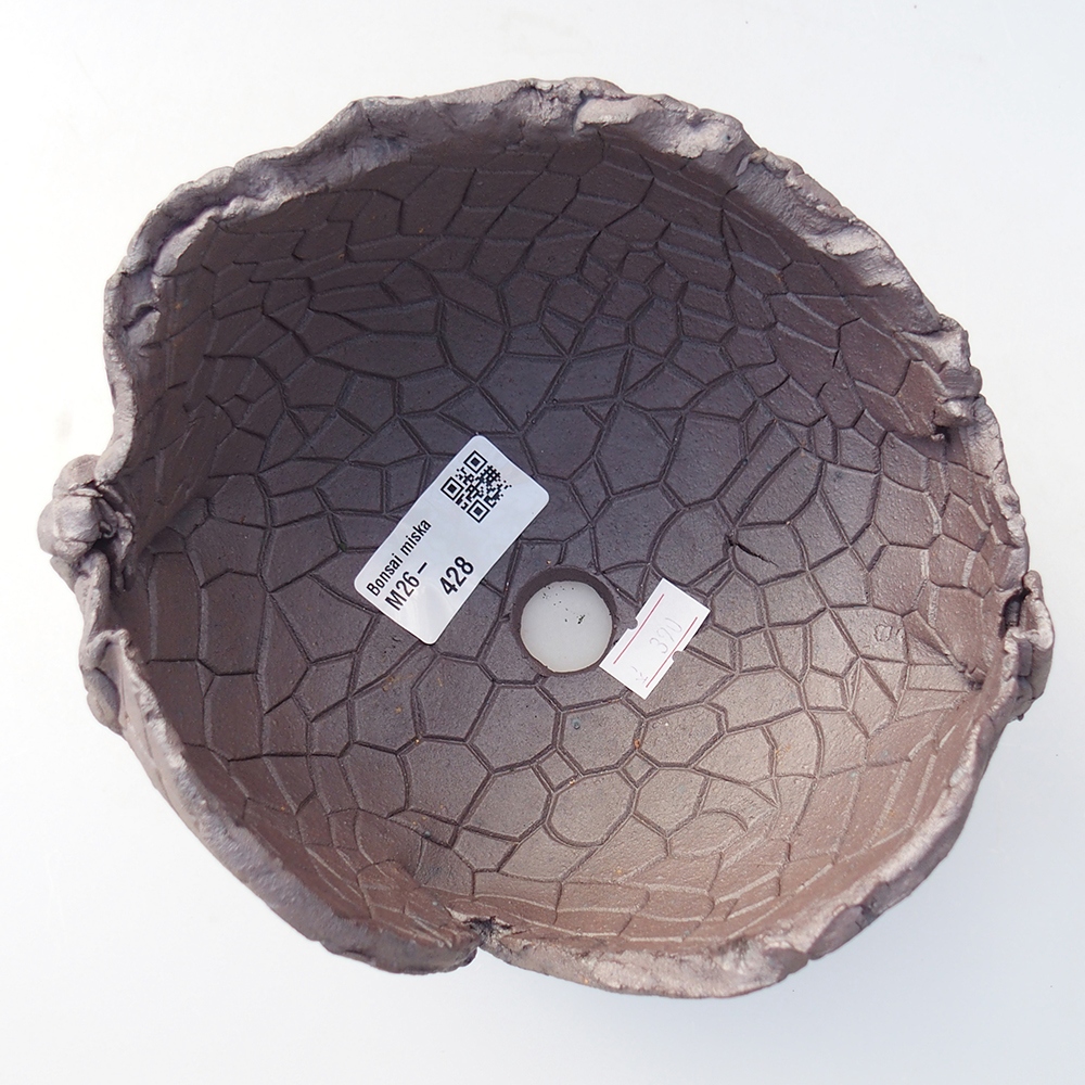 Keramische schaal 15 x 14,5 x 10 cm , metaalkleur