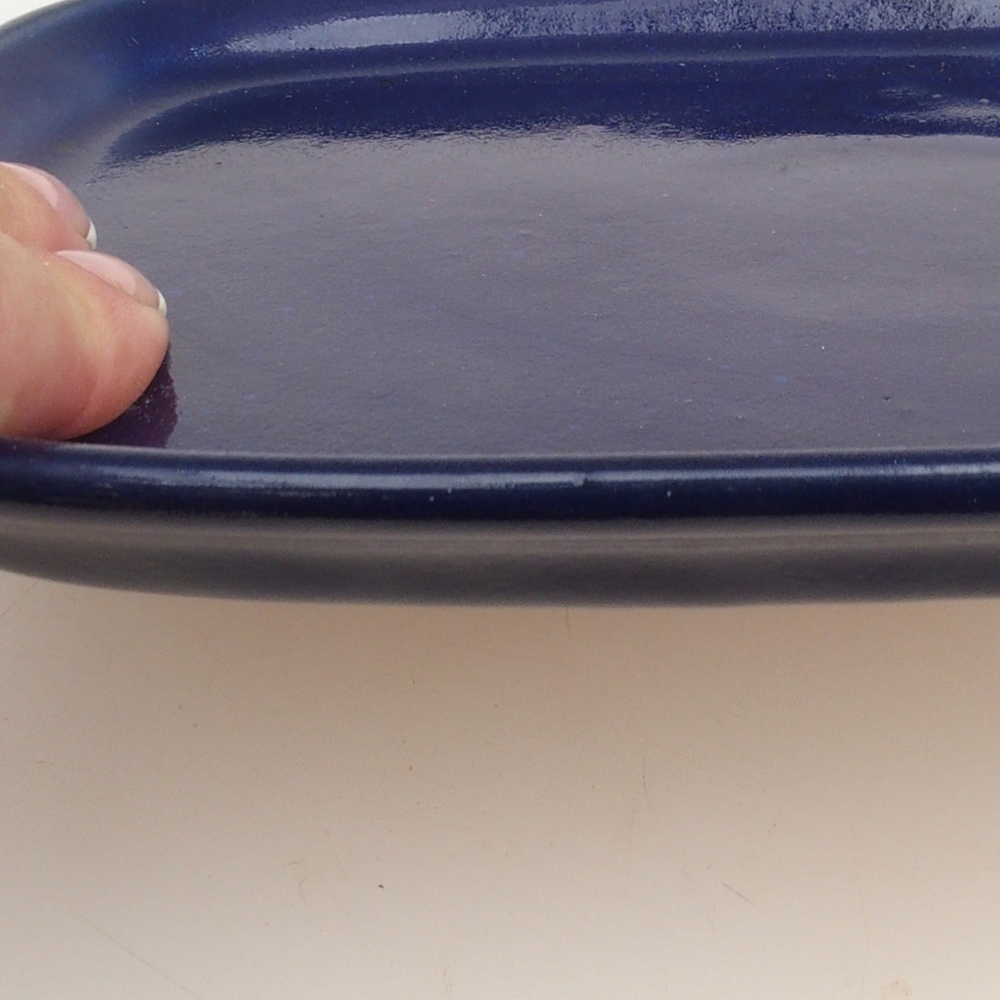 Keramische kom H25 - 20,5 x 14,5 x 1,5 cm - blauw