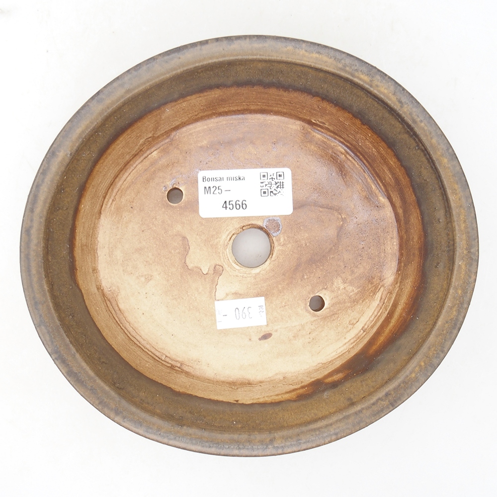 Bonsaischaal van keramiek 18 x 16 x 4,5 cm, bruin