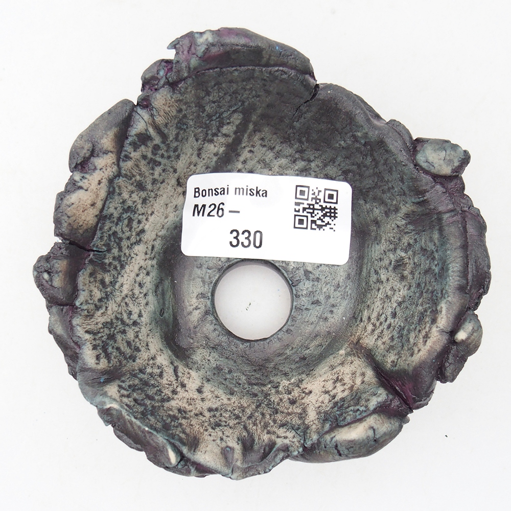 Keramisch Schelp 9 x 8,5 x 4,5 cm , kleur paars