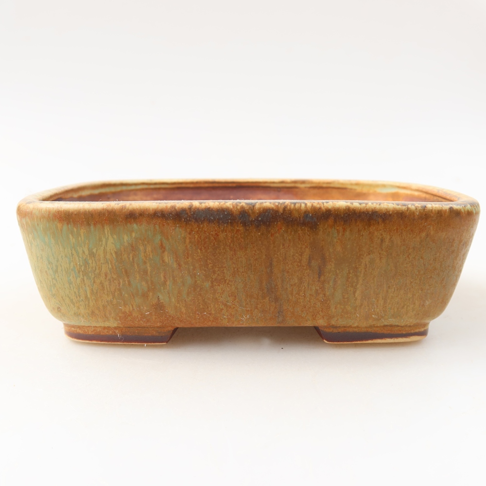 Keramische bonsaipot 14 x 11,5 x 4,5 cm, kleur groen