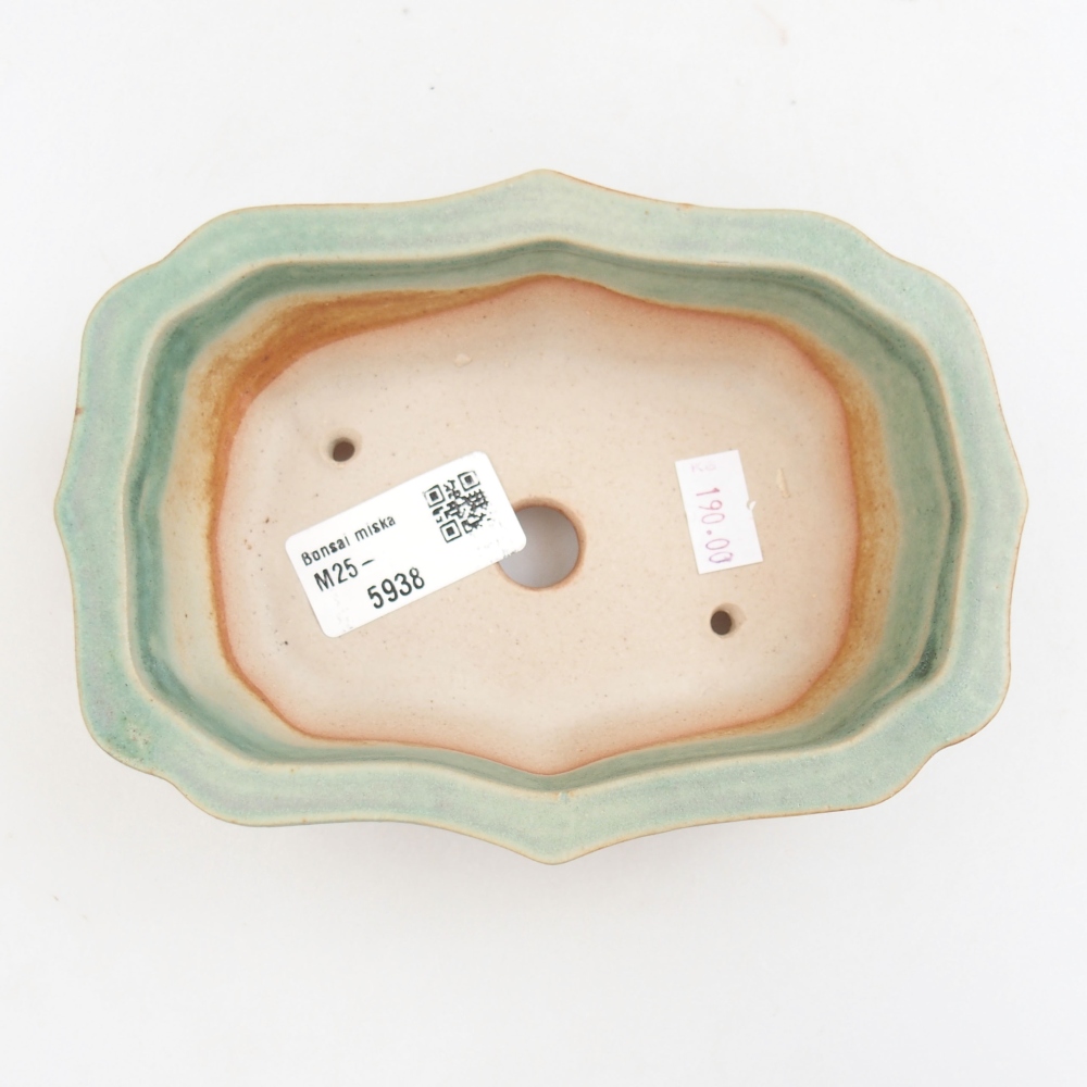 Bonsaischaal van keramiek 22 x 17 x 5 cm, groen