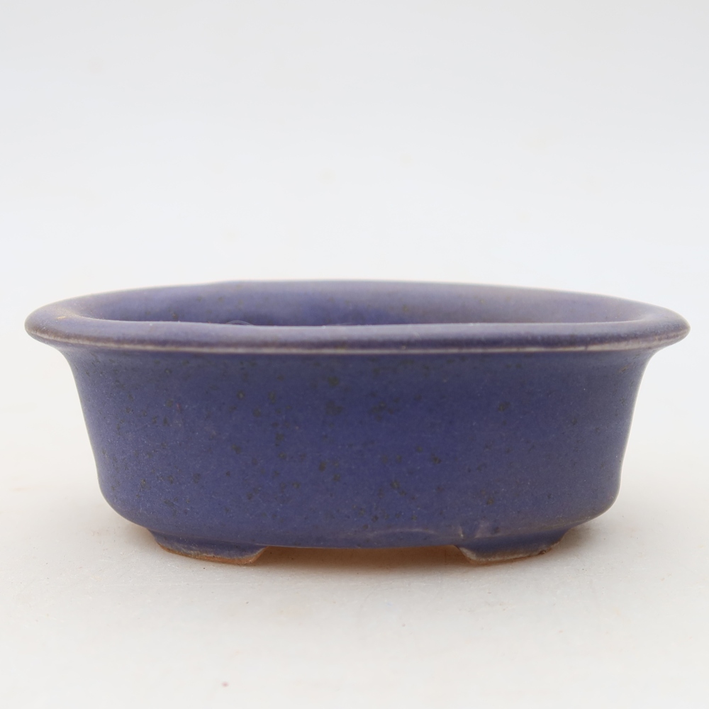 Keramische bonsaipot 9,5 x 6,5 x 3 cm, kleur paars