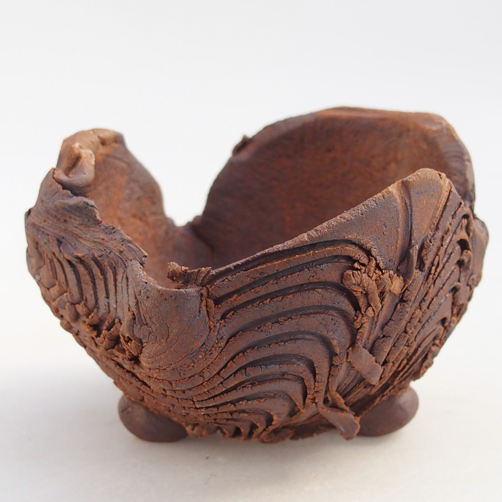 Keramisch Schelp 8,5 x 8,5 x 6,5 cm , kleur bruin