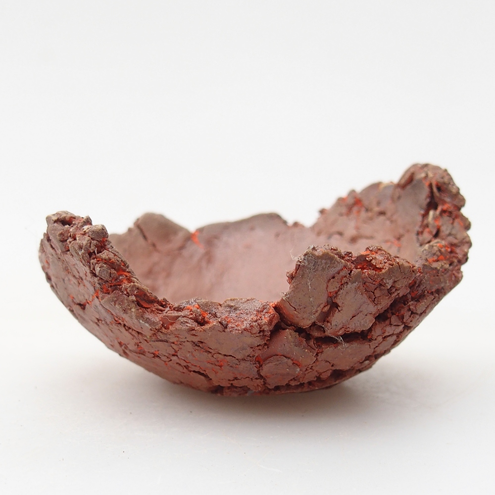 Schelp van keramiek 7 x 7 x 4 cm , kleur oranje