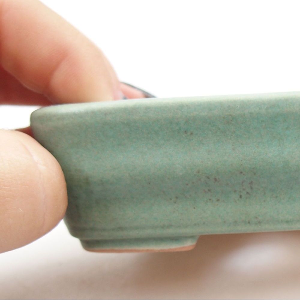 Bonsaischaal van keramiek 22 x 17 x 5 cm, groen