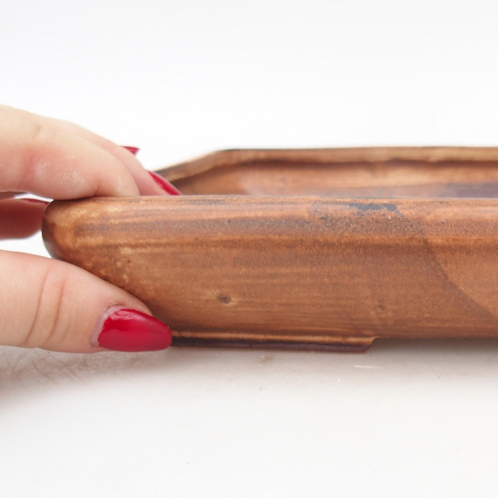 Bonsaischaal van keramiek 24 x 17,5 x 4 cm, roze