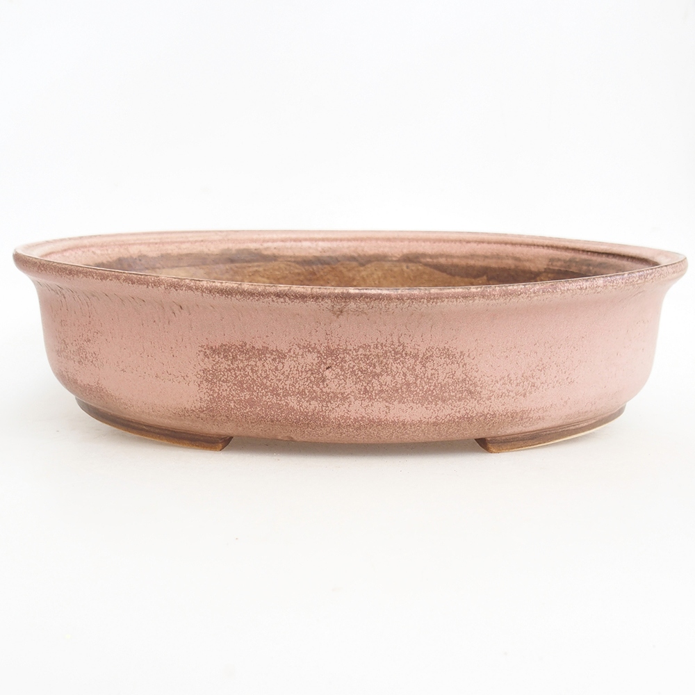 Bonsaischaal van keramiek 32,5 x 28 x 7,5 cm, roze