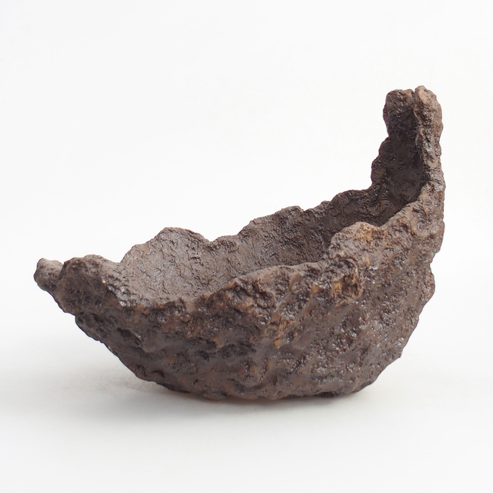 Keramisch Schelp 25 x 21 x 21 cm , kleur bruin