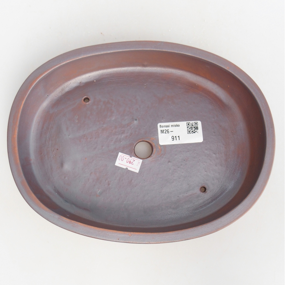 Bonsaischaal van keramiek 22 x 17 x 4 cm, metaalkleur