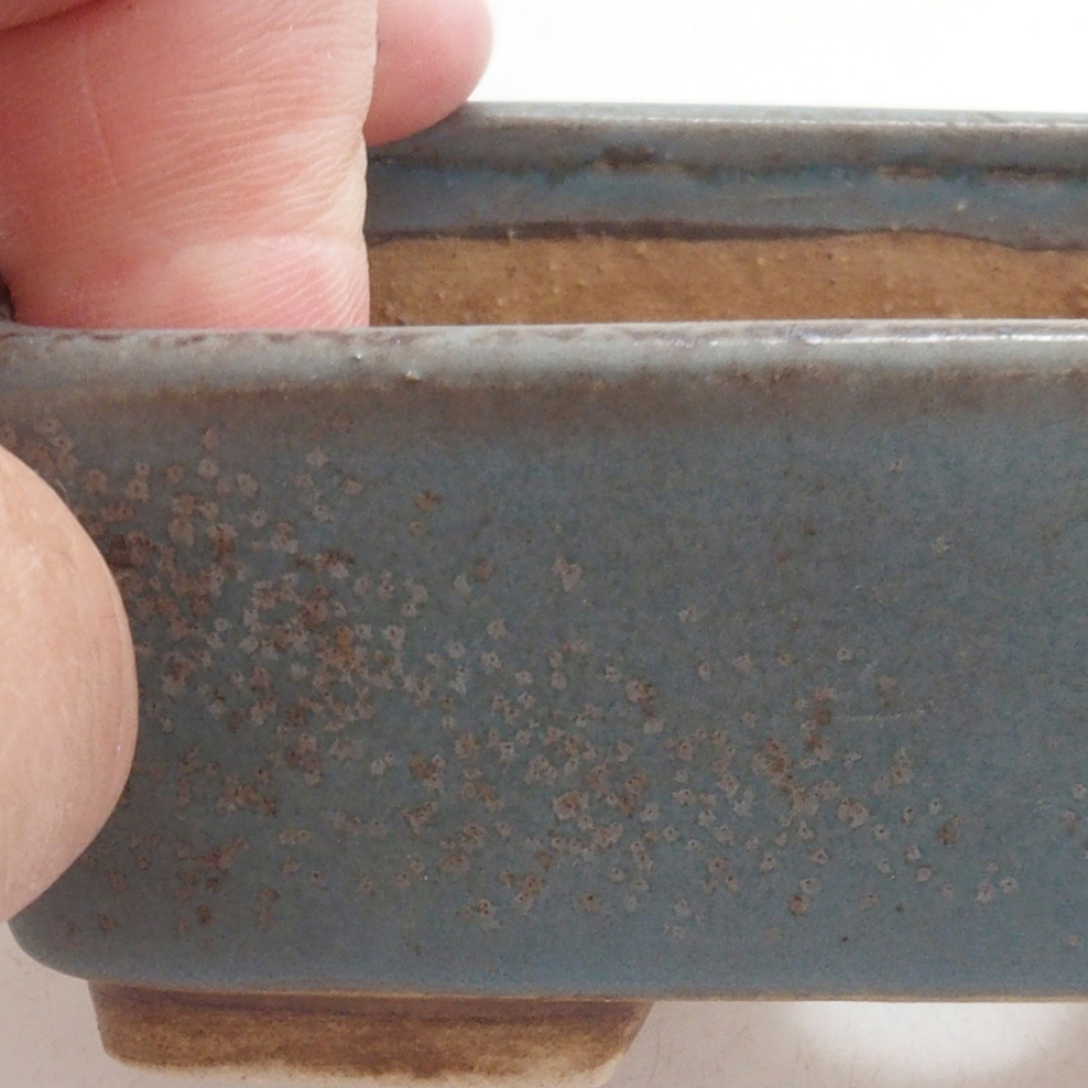 Bonsaischaal van keramiek 10 x 8,5 x 4 cm, bruin