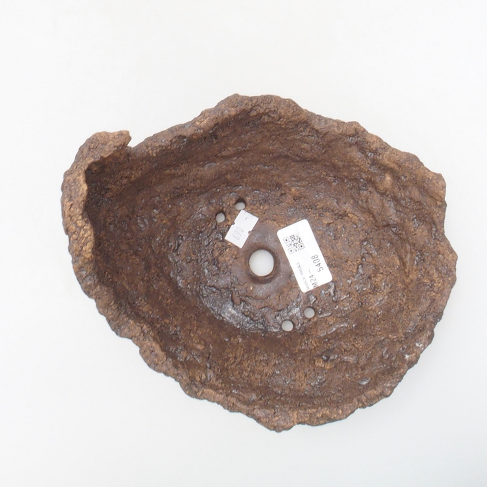 Keramisch Schelp 16 x 16 x 16 cm , kleur bruin