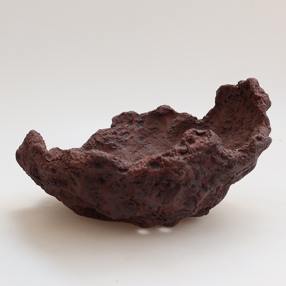 Keramische schaal 15 x 15 x 10,5 cm, kleur bruin
