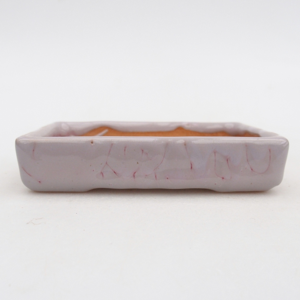 Bonsaischaal van keramiek 26 x 26 x 8 cm, kleur rood