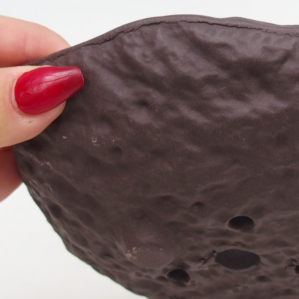 Keramisch Schelp 15,5 x 15 x 4 cm , kleur bruin