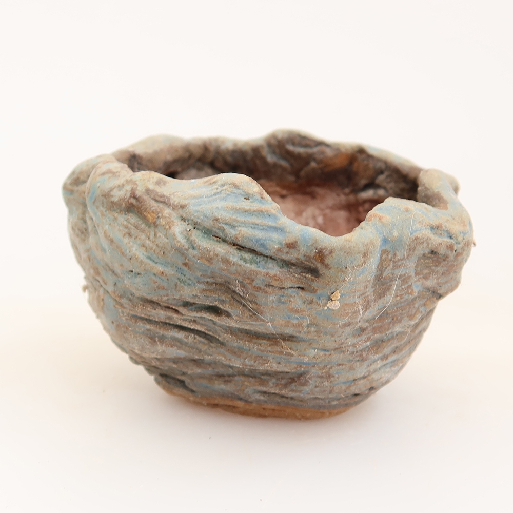 Keramische schaal  5,5 x 5,5 x 4,5 cm , kleur: blauw