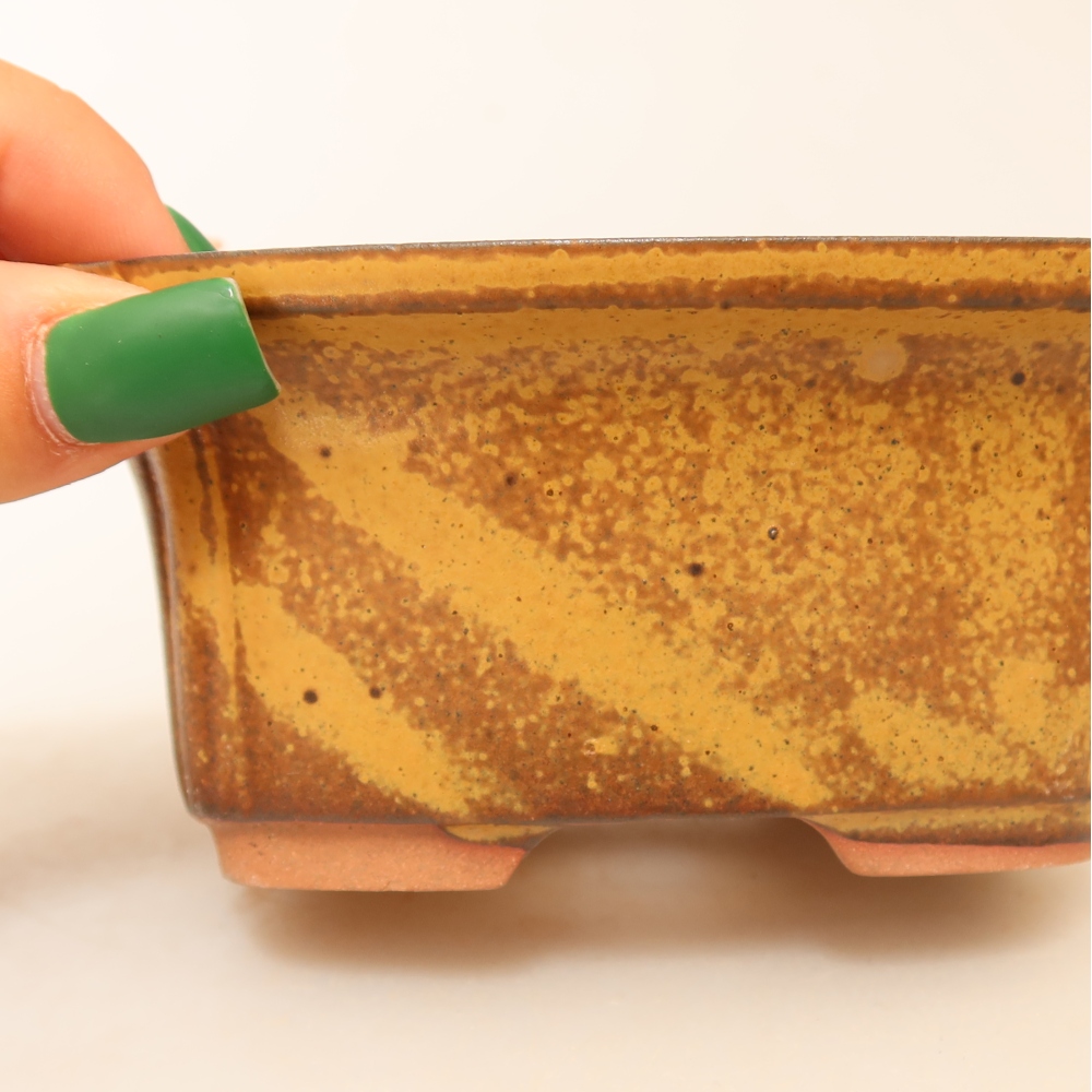 Keramische schaal  13 x 10,5 x 5,5 cm, kleur: geel