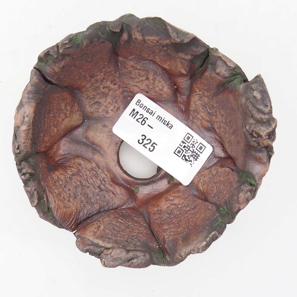 Schelp van keramiek 8,5 x 6 x 6,5 cm , kleur groen