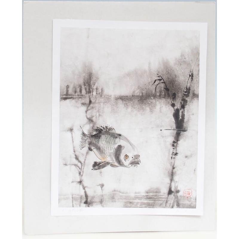 Kalligrafie - Bij de vijver