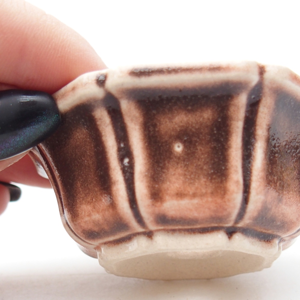 Mini bonsaischaal 6 x 6 x 3 cm, roze