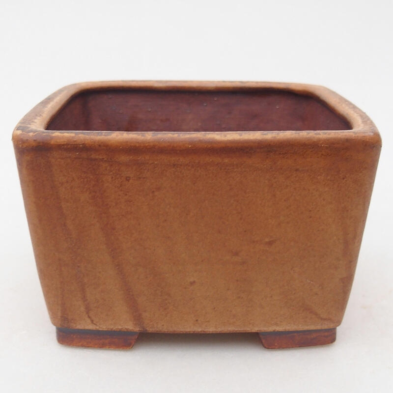 Bonsaischaal van keramiek 10,5 x 10,5 x 6,5 cm, roze