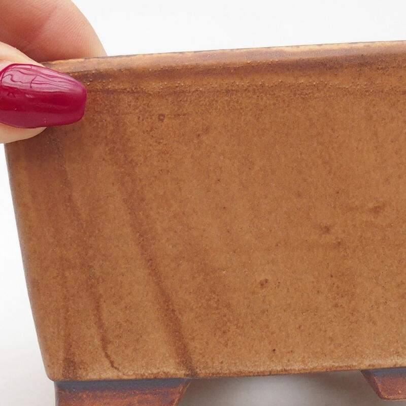 Bonsaischaal van keramiek 10,5 x 10,5 x 6,5 cm, roze