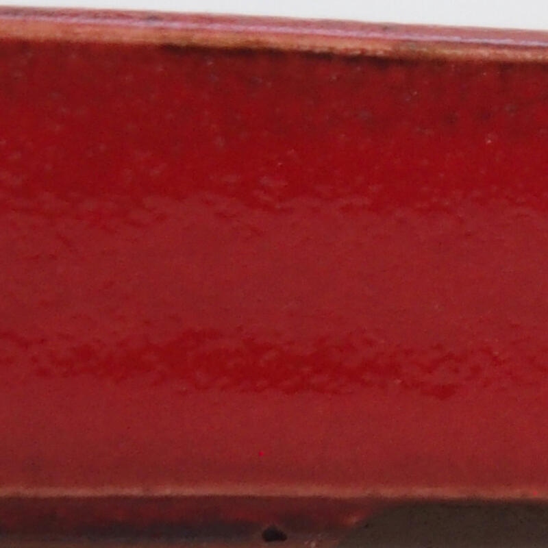 Bonsaischaal van keramiek 10,5 x 7,5 x 2 cm, kleur rood