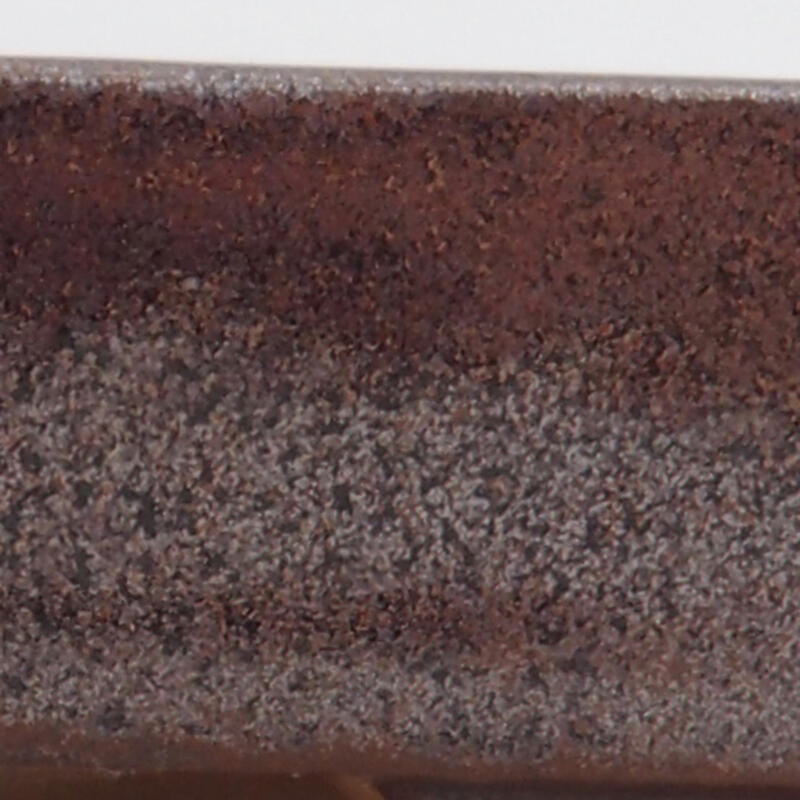 Bonsaischaal van keramiek 10,5 x 7,5 x 2 cm, bruin