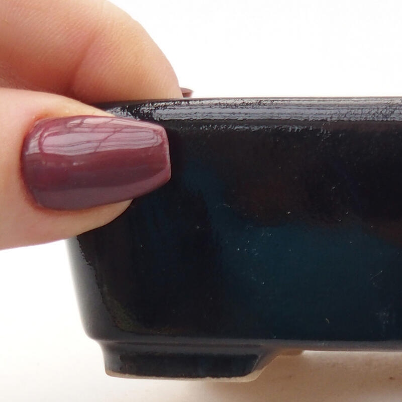 Bonsaischaal van keramiek 10 x 5,5 x 3,5 cm, zwart