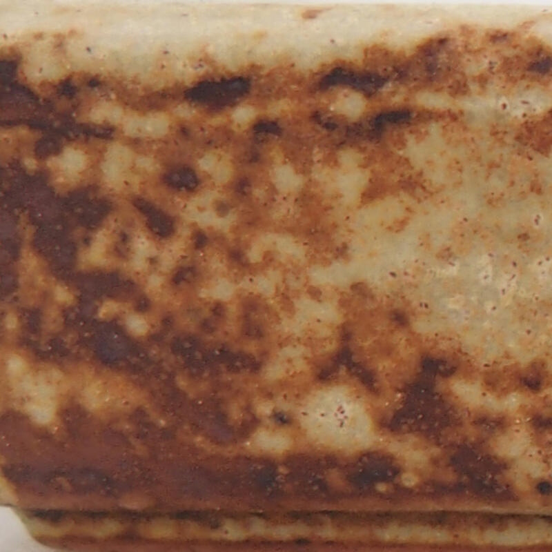 Bonsaischaal van keramiek 10 x 7 x 2 cm, kleur beige