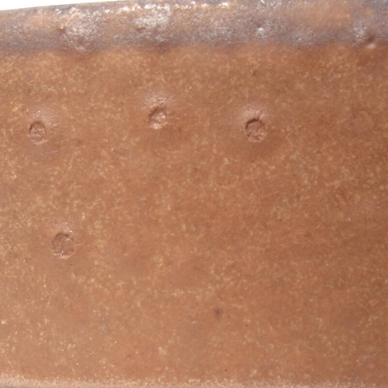 Bonsaischaal van keramiek 10 x 8,5 x 4 cm, bruin