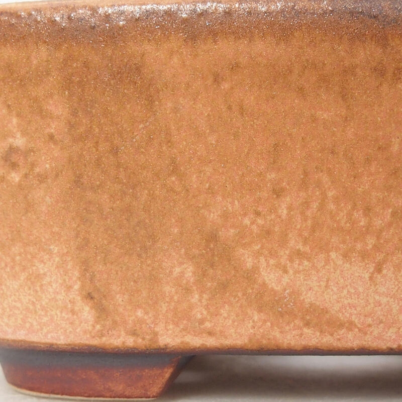 Bonsaischaal van keramiek 10 x 8,5 x 4 cm, roze