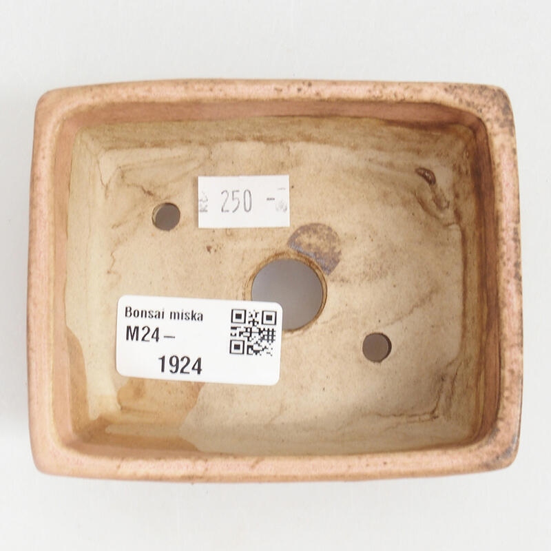Bonsaischaal van keramiek 10 x 8 x 3,5 cm, roze