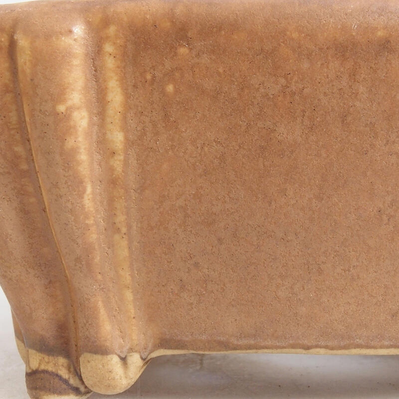 Bonsaischaal van keramiek 10 x 9 x 4,5 cm, bruin