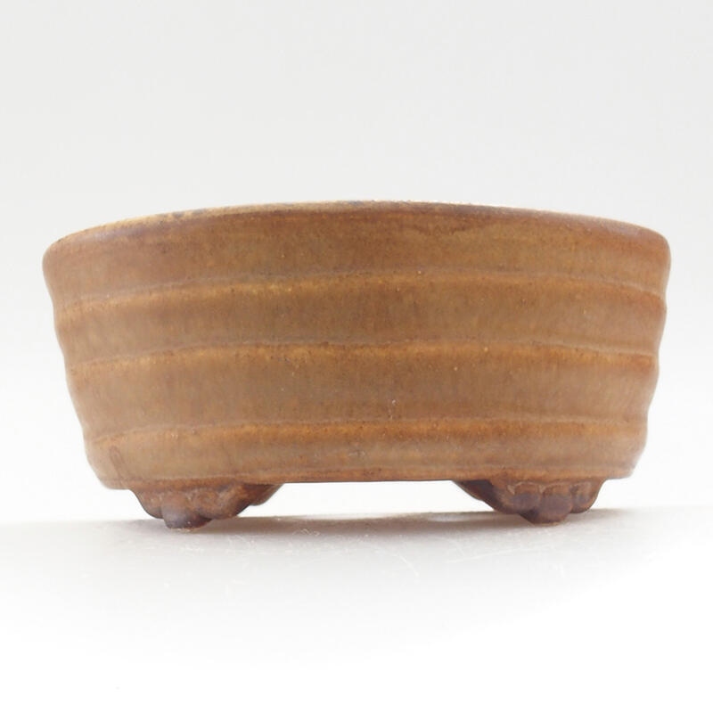 Bonsaischaal van keramiek 10 x 9 x 5 cm, oranje