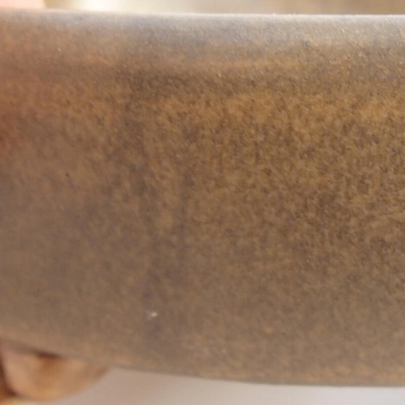 Bonsaischaal van keramiek 11,5 x 10 x 3,5 cm, bruin