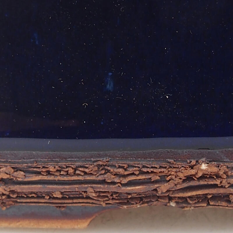 Bonsaischaal van keramiek 11,5 x 10 x 4,5 cm, kleur blauw