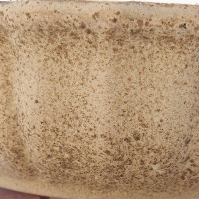 Bonsaischaal van keramiek 11,5 x 11,5 x 5 cm, beige