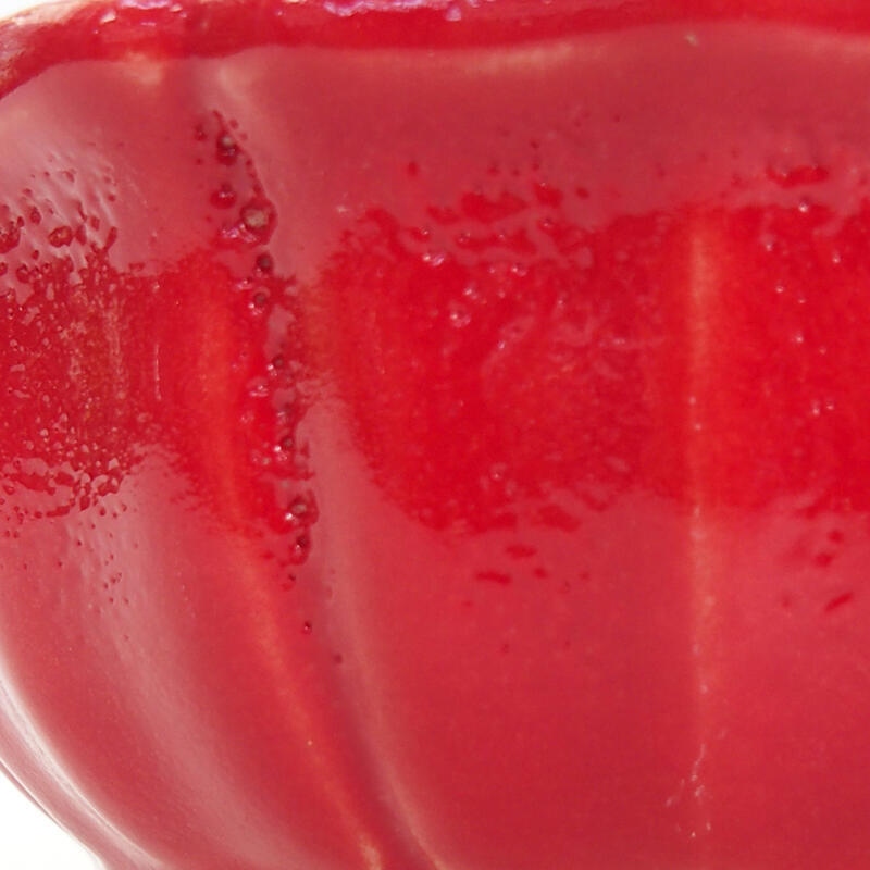 Bonsaischaal van keramiek 11,5 x 11,5 x 5 cm, kleur rood