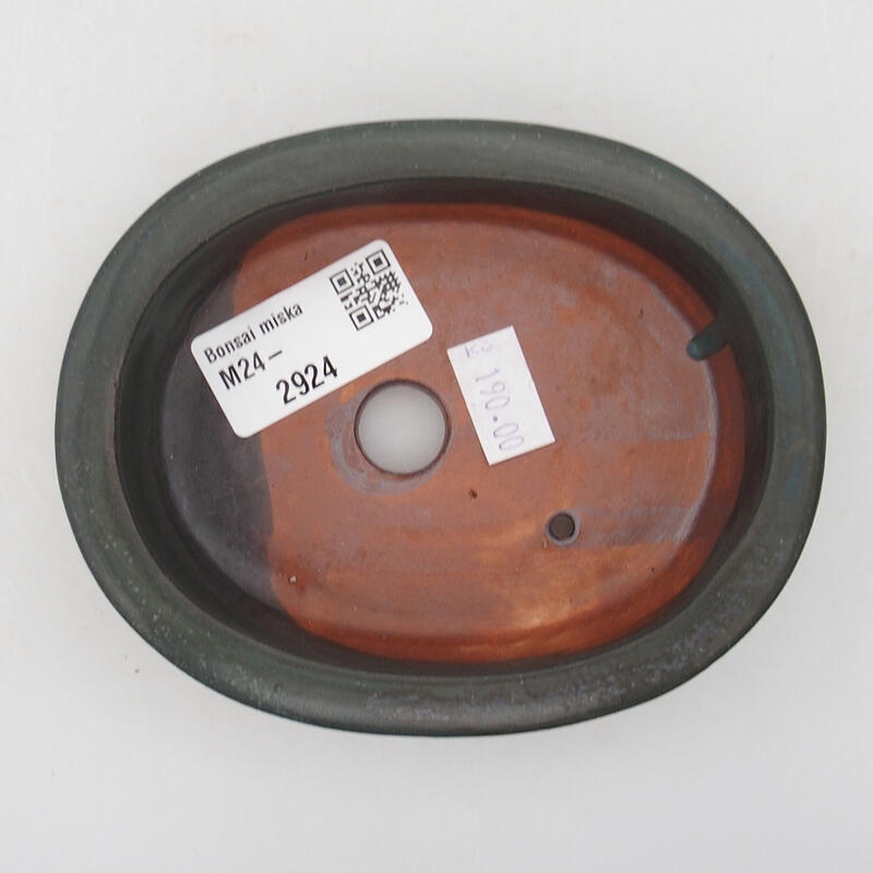 Bonsaischaal van keramiek 11,5 x 9 x 3 cm, grijs