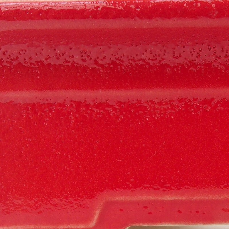 Bonsaischaal van keramiek 11,5 x 9 x 4,5 cm, kleur rood