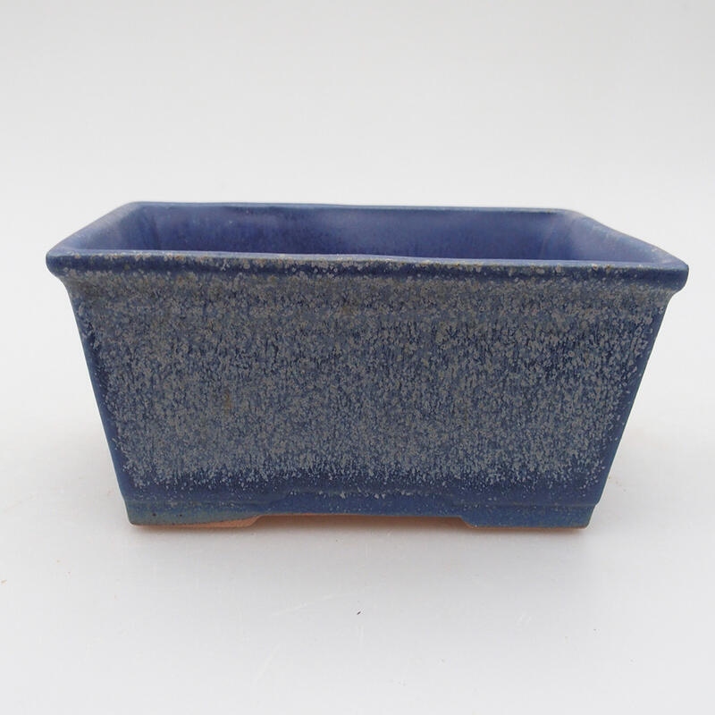 Bonsaischaal van keramiek 11,5 x 9 x 5,5 cm, kleur blauw