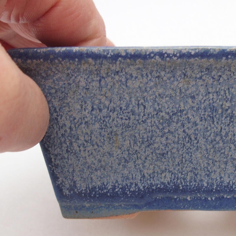 Bonsaischaal van keramiek 11,5 x 9 x 5,5 cm, kleur blauw