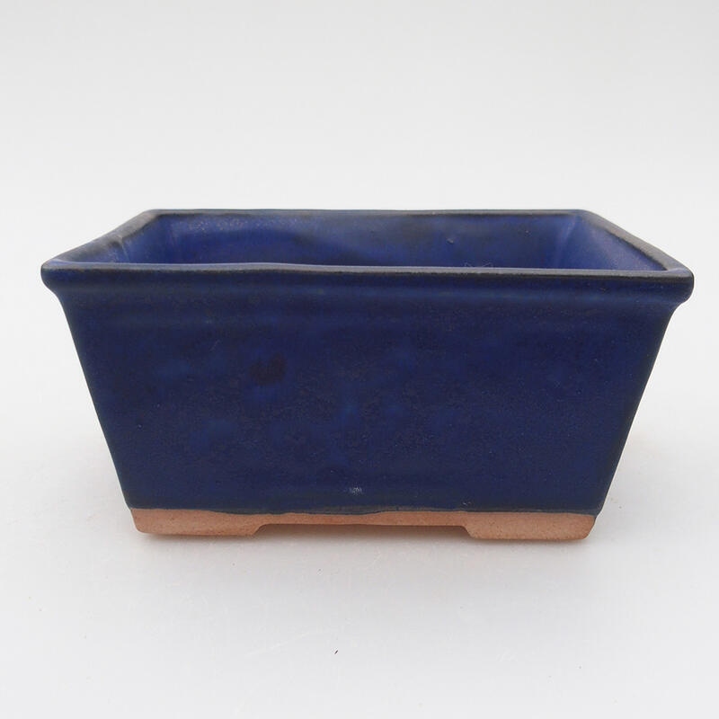 Bonsaischaal van keramiek 11,5 x 9 x 5,5 cm, kleur blauw