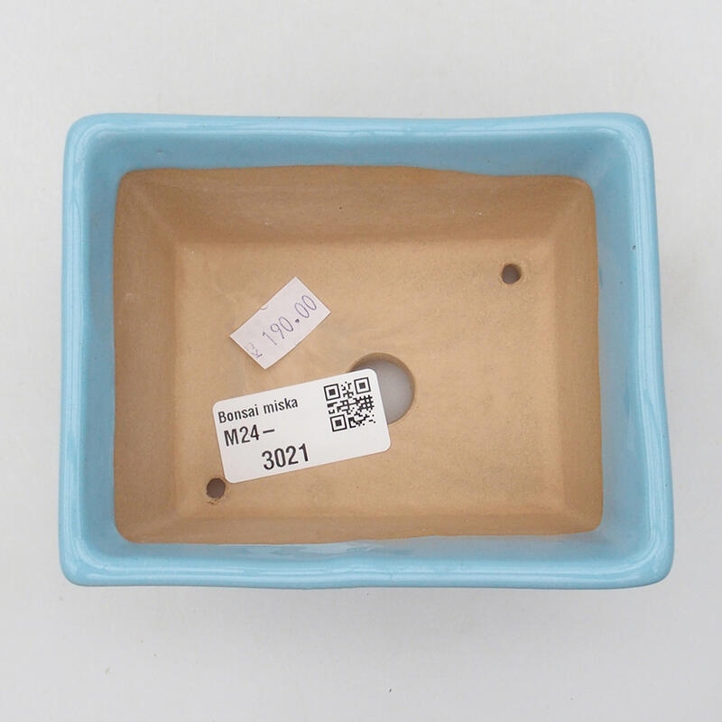 Bonsaischaal van keramiek 11,5 x 9 x 5,5 cm, kleur blauw